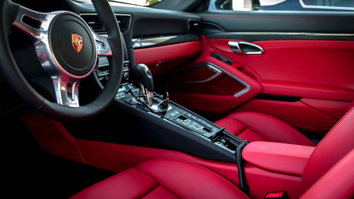 Red auto interior